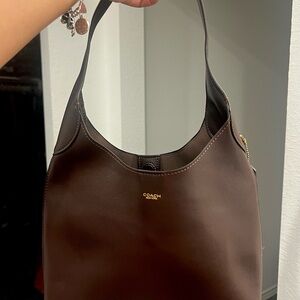 Coach Dark Brown Brooklyn 28 Leather Shoulder Bag